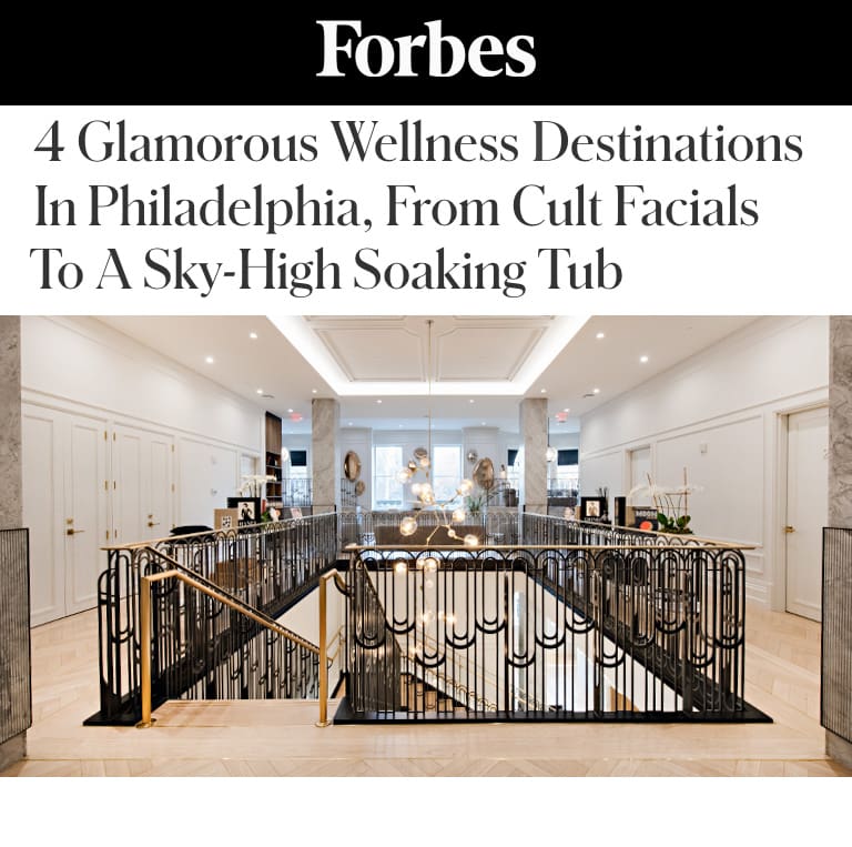 Rescue Spa Feautered in Forbes: 4 Glamorous Wellness Destinations in Philadelphia